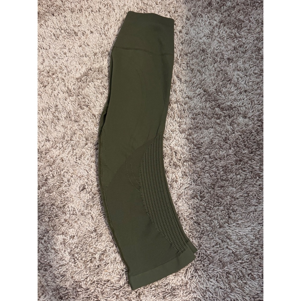 Lululemon Olive Green Seamless High Rise Mesh Leggings Fits XS